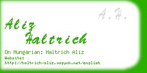 aliz haltrich business card